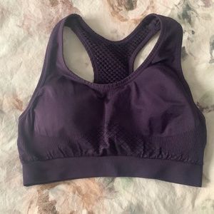 Dark purple padded sports bra